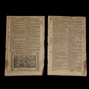 1691 German Catholic Bible Pages depicting the Samaritan Woman from the Gospel of John VERY RARE