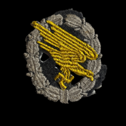 WW2 damaged Fallschirmjager Paratrooper Cloth Badge Luftwaffe