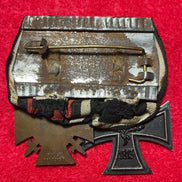 WW1 Iron Cross And Hindenburg Cross Medal Rack