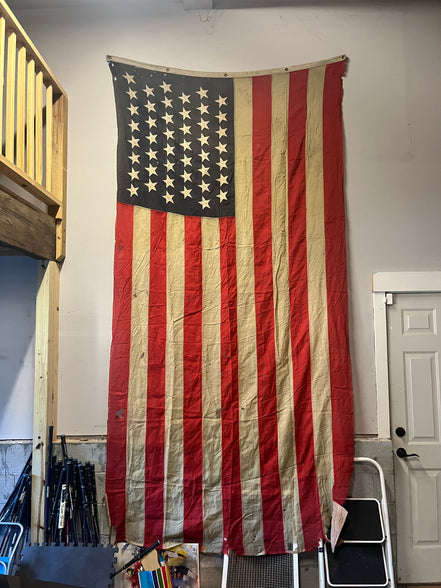 RARE Original 12x5 1898-1902 Large 45 Star American Garrison Flag