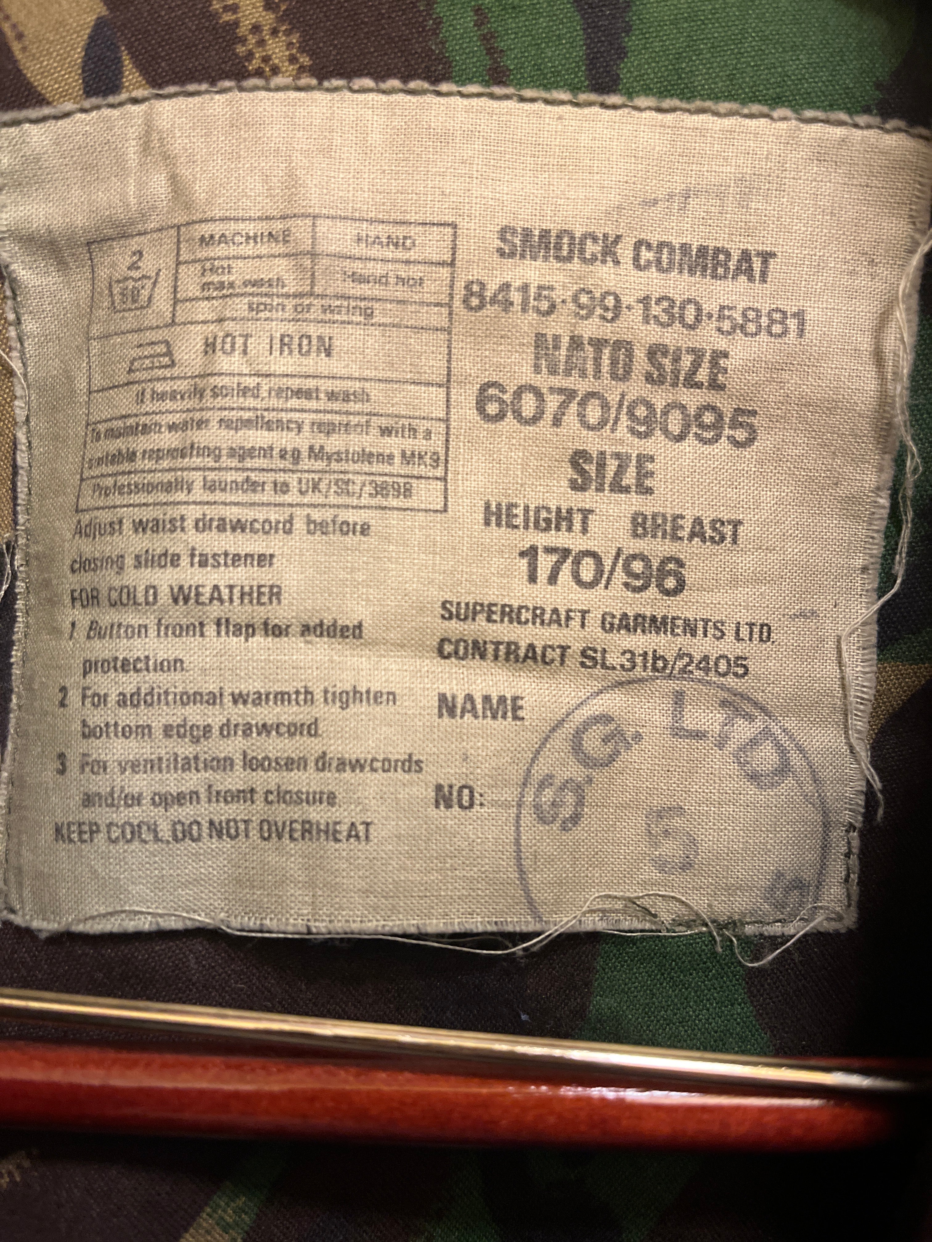 British DPM Smock L-XL Size