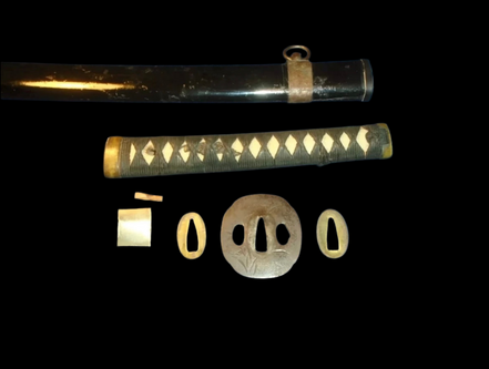 WWII IJA Officers Shin Gunto Katana in Traditional fittings and scabbard Bring back captured in Philippines Dated 1940