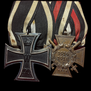 WW1 Iron Cross And Hindenburg Cross Medal Rack
