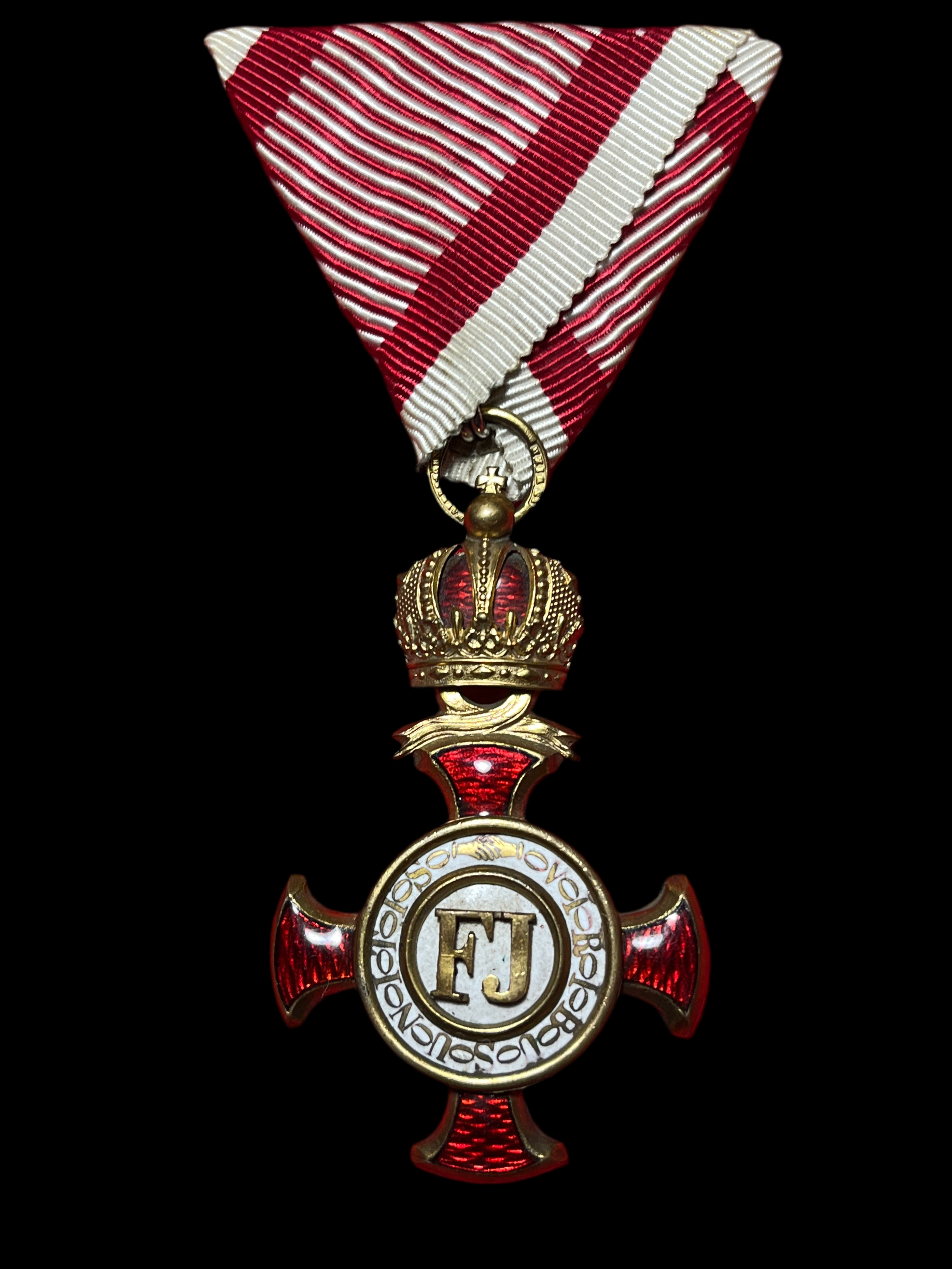 WW1 Austro Hungarian Golden Cross Of Merit 1st Class Made In Vienna 1870s-1914