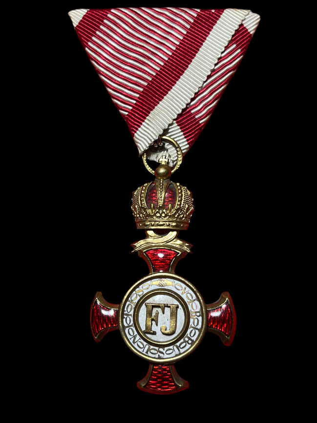WW1 Austro Hungarian Golden Cross Of Merit 1st Class Made In Vienna 1870s-1914