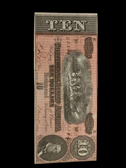 5 Consecutive CSA 10$ 1864 T-68 Notes Gem Mint UNC Ungraded