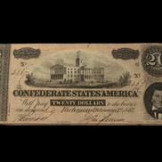 1864 $20 CSA T-67 MS