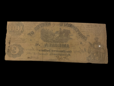 1861 CSA $100 T-13 VF