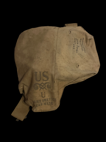 Twice Named WW2 US Gas Mask With Bag