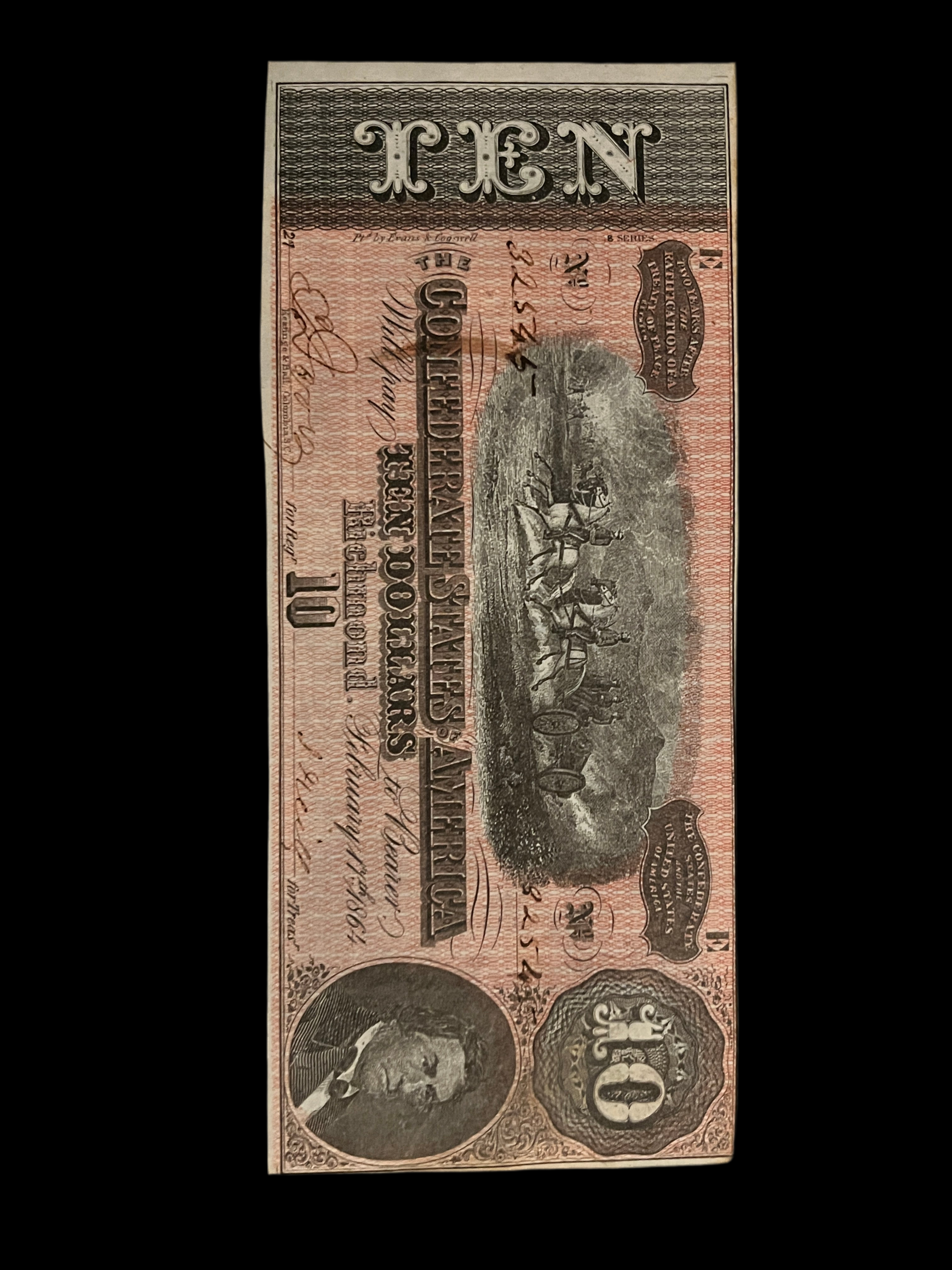 5 Consecutive CSA 10$ 1864 T-68 Notes Gem Mint UNC Ungraded