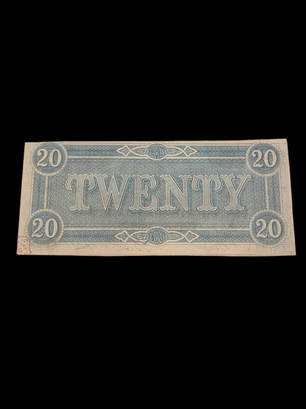 1864 CSA T-67 MS W/ Treasury Stamp