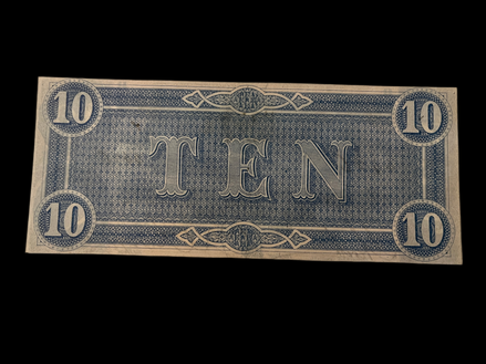 1864 $10 CSA T-68 MS