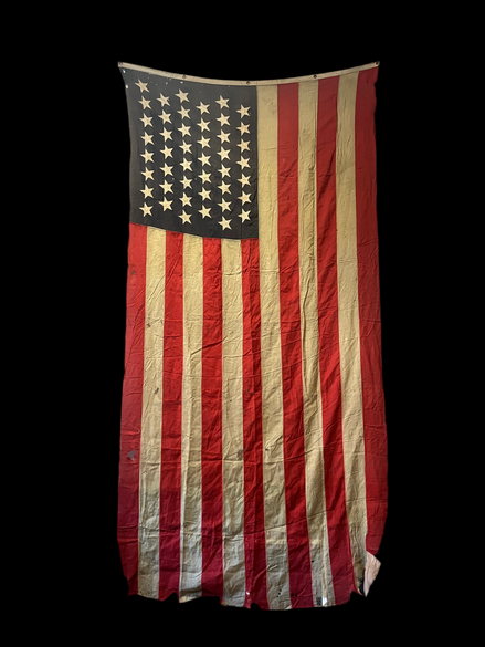 RARE Original 12x5 1898-1902 Large 45 Star American Garrison Flag