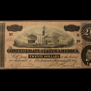 1864 $20 CSA T-67 MS