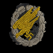 WW2 damaged Fallschirmjager Paratrooper Cloth Badge Luftwaffe