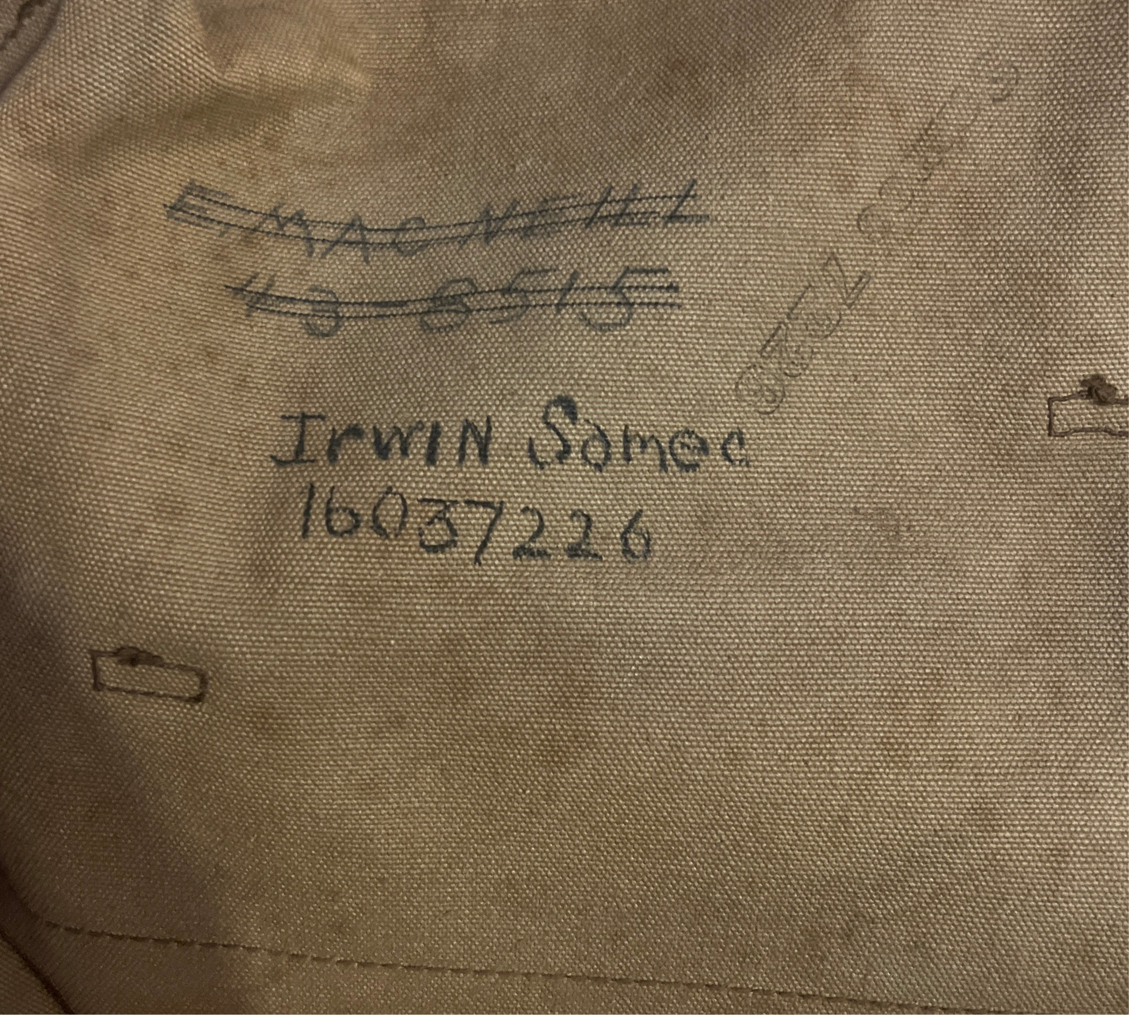 Twice Named WW2 US Gas Mask With Bag