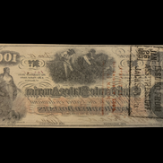 $100 1862 CSA T-41 MS W/Interest Stamps
