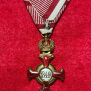 WW1 Austro Hungarian Golden Cross Of Merit 1st Class Made In Vienna 1870s-1914