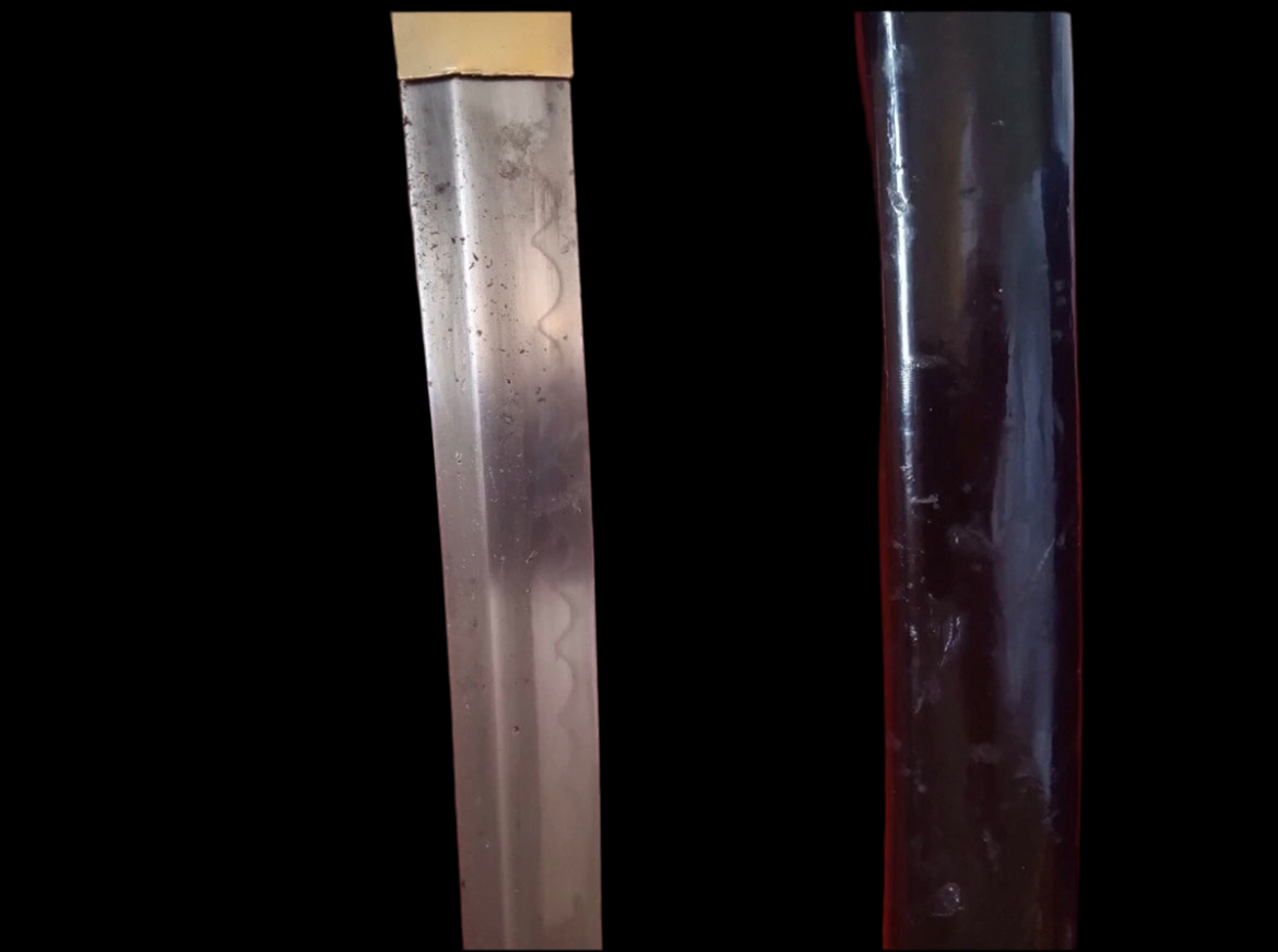 WWII IJA Officers Shin Gunto Katana in Traditional fittings and scabbard Bring back captured in Philippines Dated 1940