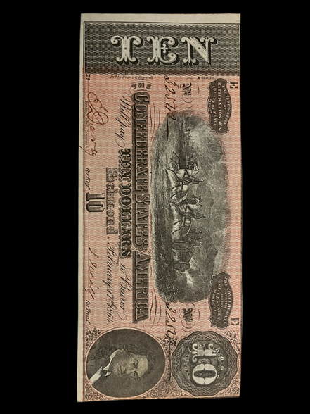 5 Consecutive CSA 10$ 1864 T-68 Notes Gem Mint UNC Ungraded