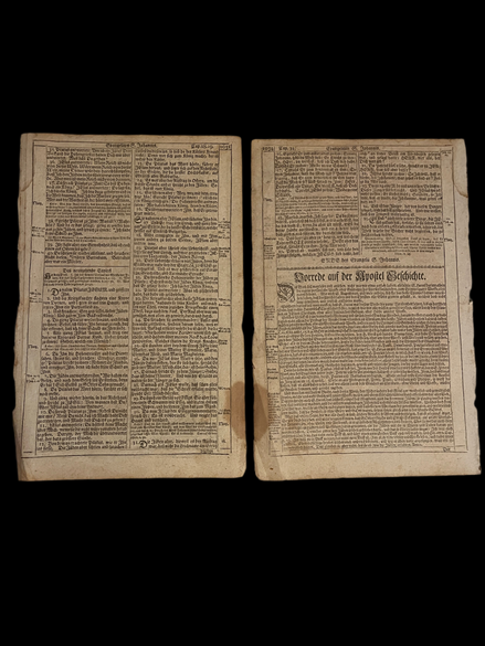 1600s German Bible Woodcut Pages Depicting Resurrection of Christ VERY RARE