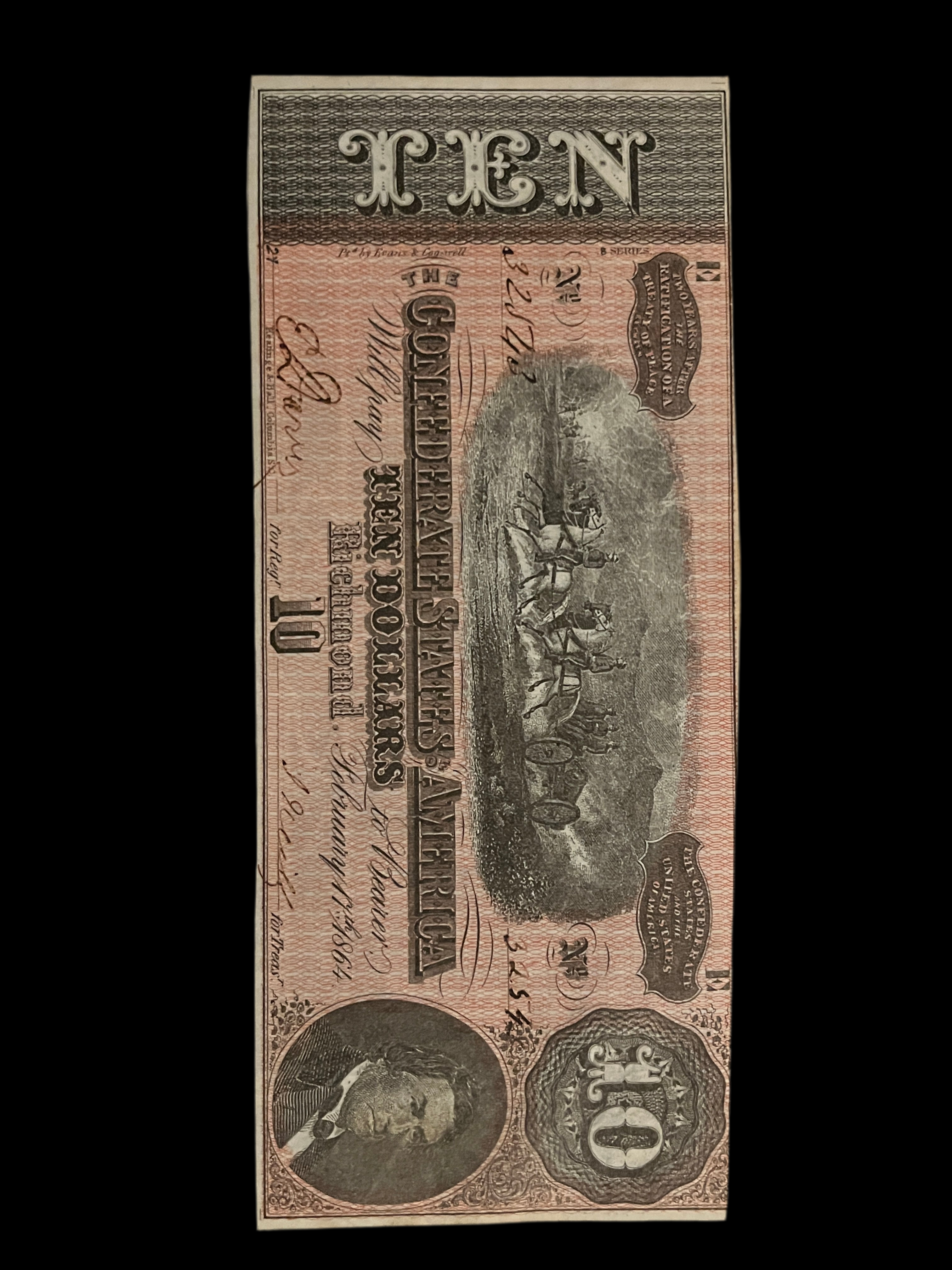 5 Consecutive CSA 10$ 1864 T-68 Notes Gem Mint UNC Ungraded