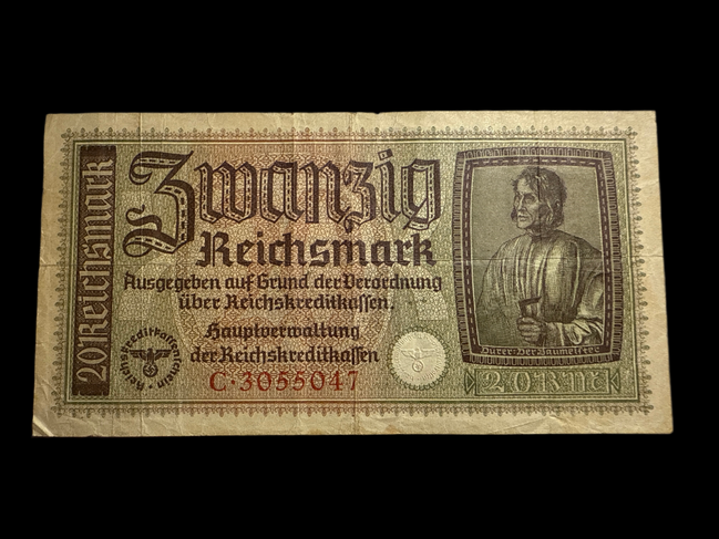 Nazi 20 Reichsmark Banknote