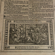 1691 German Catholic Bible Pages depicting the Samaritan Woman from the Gospel of John VERY RARE