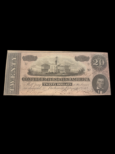 1864 CSA T-67 MS W/ Treasury Stamp