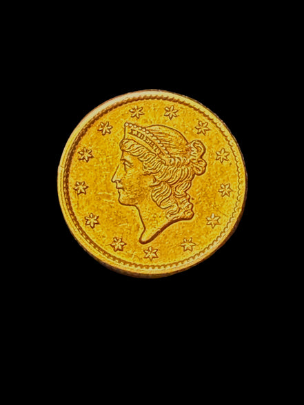 1853 Gold Dollar AU