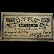 1863 $40 CSA Bond
