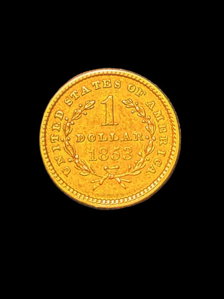 1853 Gold Dollar AU