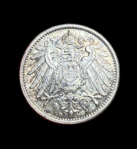 TONED 1915-D German Imperial 1 Mark Ms