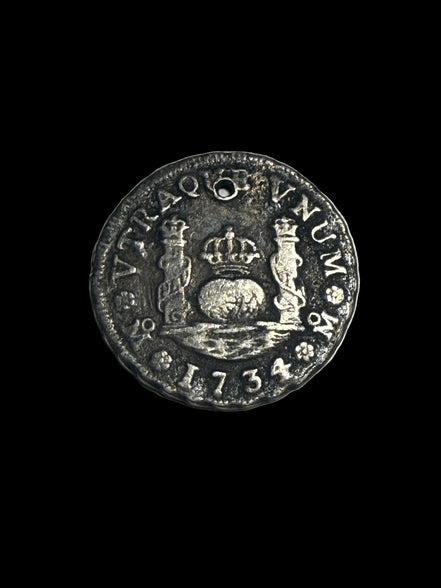 1734 Spanish 1 Reale Mexico City Phillip V (Holed)