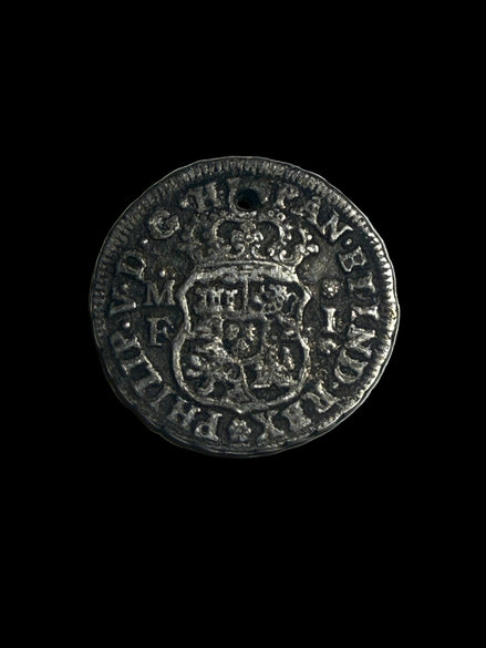 1734 Spanish 1 Reale Mexico City Phillip V (Holed)