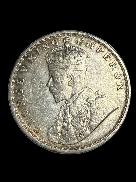 1918 Silver 1 Rupee British India George V