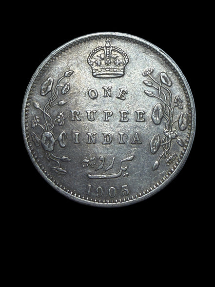 1905 One Rupee British Raj Edward VII