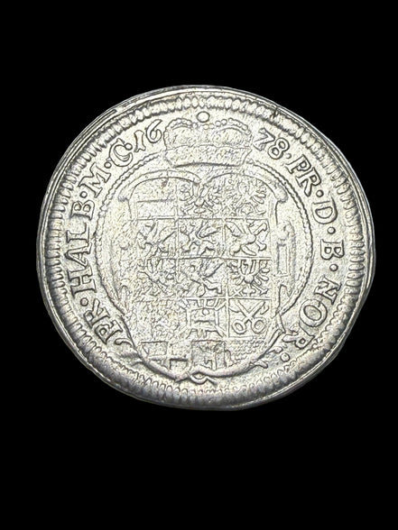 1678 Brandenburg - Ansbach 1/6 Taler Silver