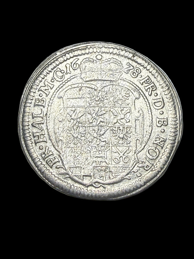 1678 Brandenburg - Ansbach 1/6 Taler Silver