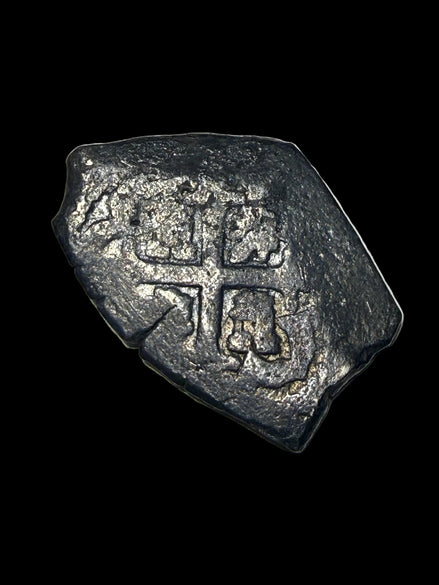 Phillip V 1700s Spanish Silver 4 Reales Cob Possible Sea Salvaged Mexico City