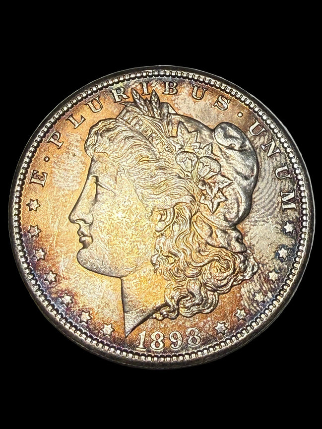 1898-O Morgan Silver Dollar MS Beautiful Toning
