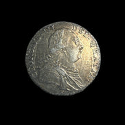 1787 British Shilling “No Stop Above Head” Variety XF Damaged
