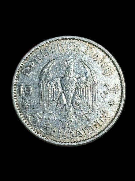 1934-A Nazi Silver 5 Reichsmarks