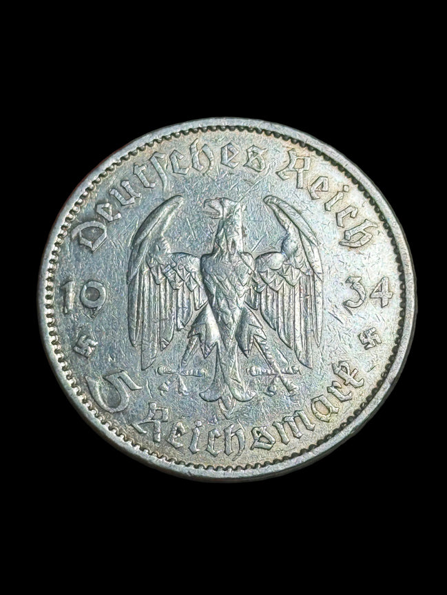 1934-A Nazi Silver 5 Reichsmarks