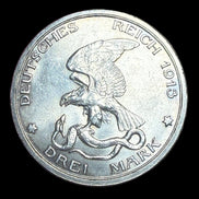 1913 Imperial German 3 Marks “Napoleonic Wars”
