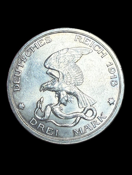 1913 Imperial German 3 Marks “Napoleonic Wars”