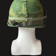 Early Vietnam M1 with 1961 MSA Liner, 1968 Mitchell Cover, & Accessories.